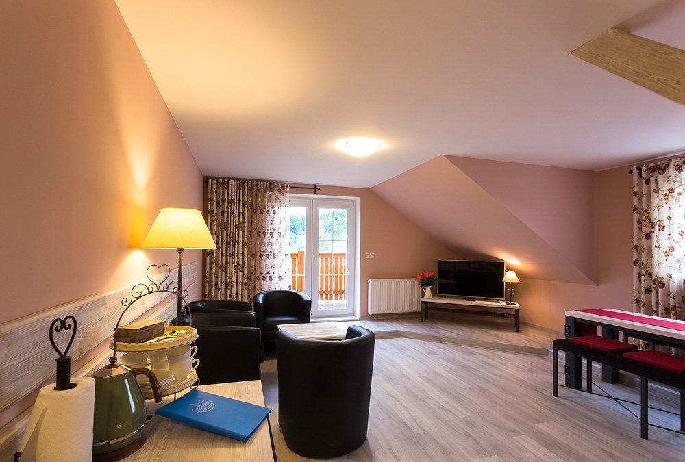 Společenská místnost apartmánu č. 4 